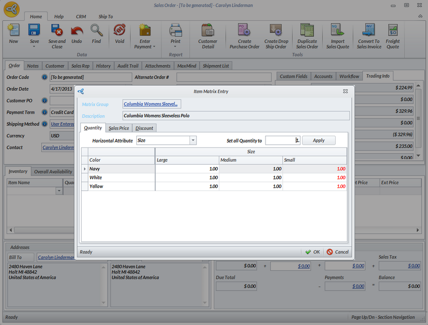 Connected Business Community - Various Sales Order Operations