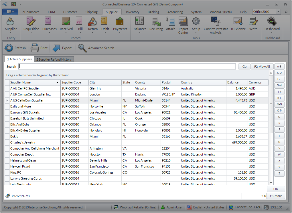 Connected Business Community - Process Supplier Receipt (CB 13)